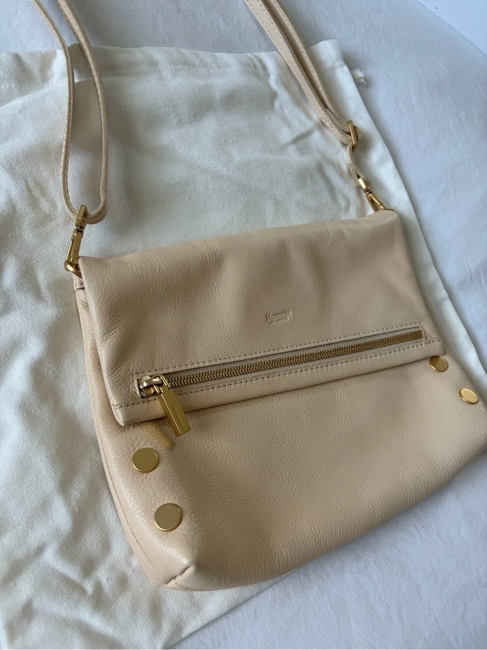 Hammitt VIP Leather Crossbody with Gold Hardware